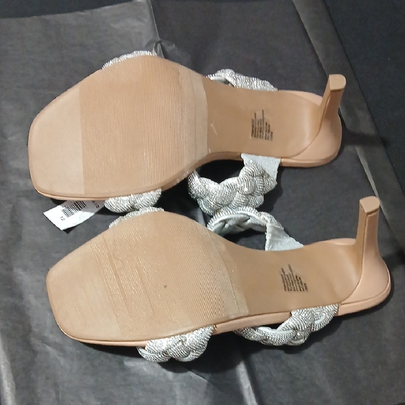 Torrid Silver Metallic Braided Sandals NWT - Picture 4 of 5